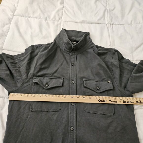 Vuori Shirt Boulevard Jacket Mens Medium Gray Button-Up Performance Shacket NWT‎ - Picture 8 of 10
